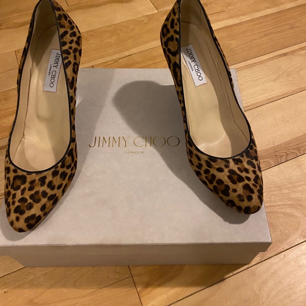 Jimmy Choo London Leopard Pumps